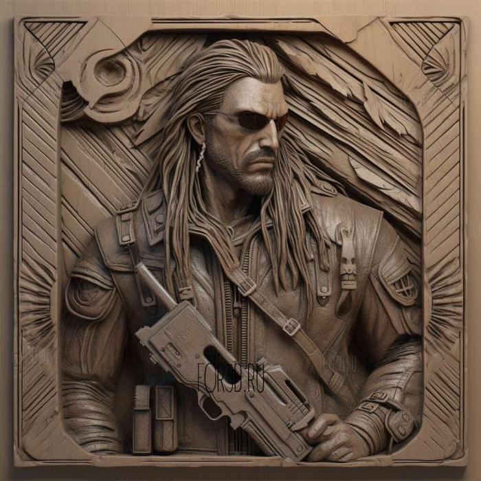 Johnny Silverhand Cyberpunk 2077 2 stl model for CNC